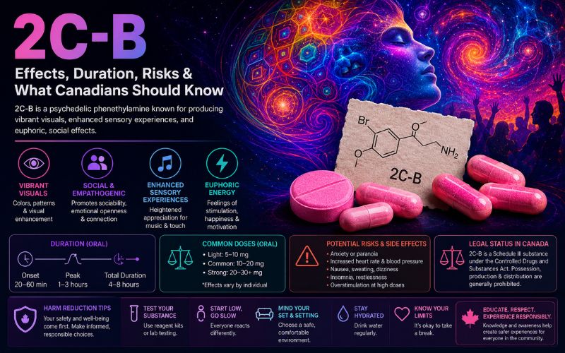 2C-B Effects, Duration, Risks & What Canadians Should Know