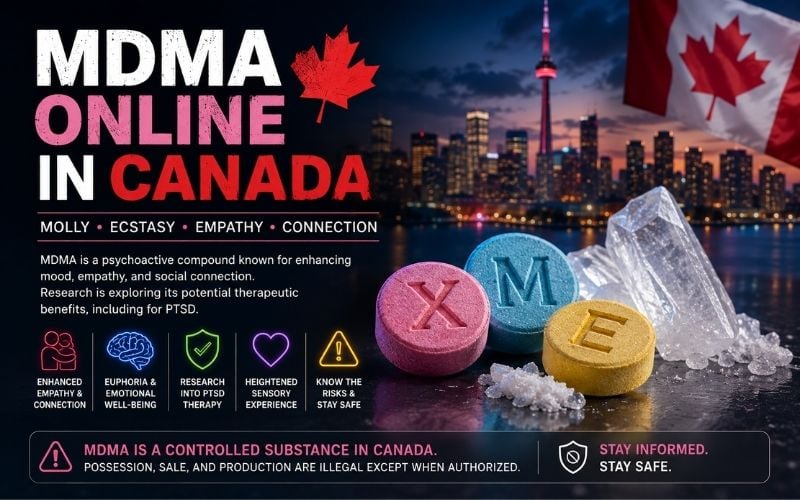 MDMA Online in Canada: What You Need to Know About Molly, Ecstasy, Effects and the Law