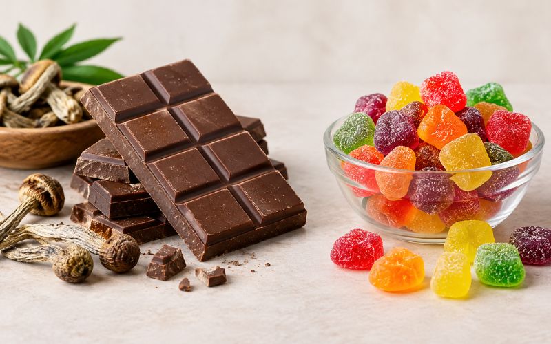 Magic Mushroom Chocolate vs Gummies